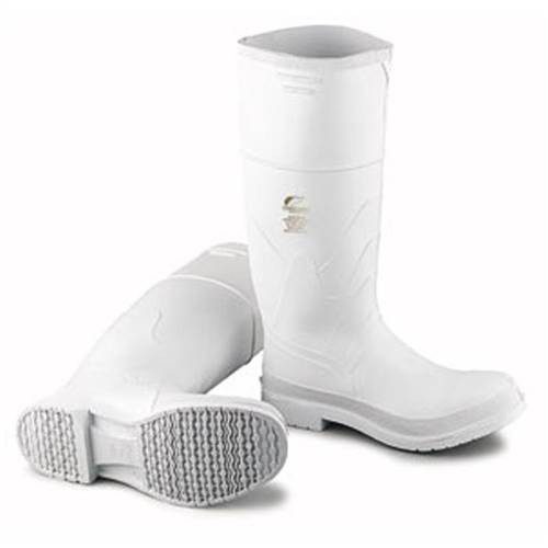 OnGuard PVC Steel-Toe Rubber Safety-Lok Sole Boot, Size 9 (White)